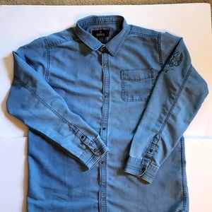 Blue Denim Long Sleeve Shirt